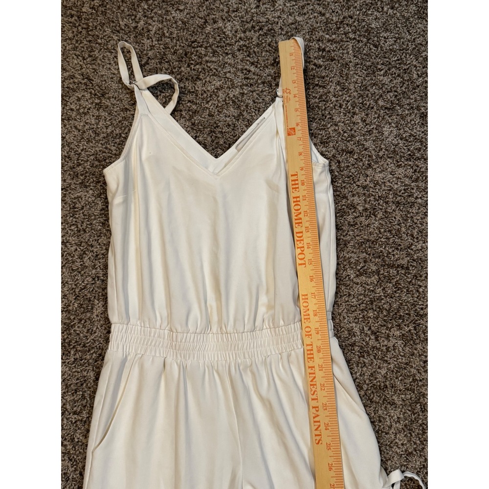 Amanda Uprichard Ivory White Cargo Jumpsuit V-Neck Sleeveless XS - Picture 8 of 13